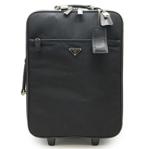 Prada Carry on Bag Trolley Travel NERO Black Wheels